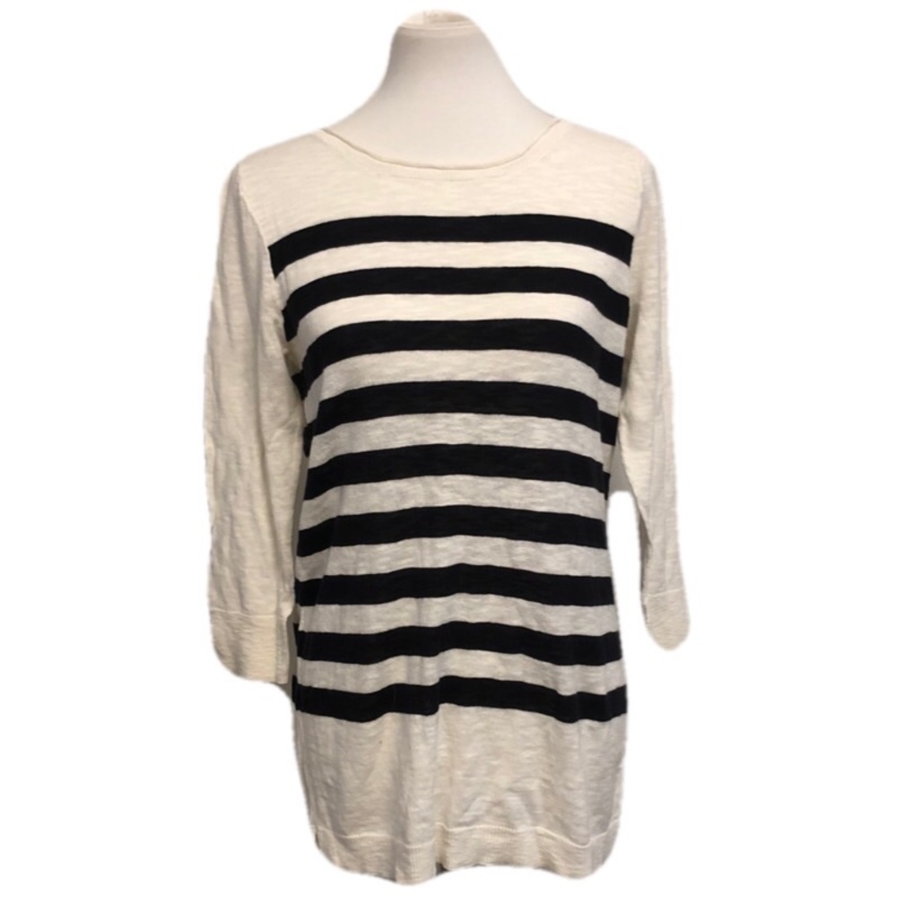 Anthropologie Lilla P stripe tunic high low top